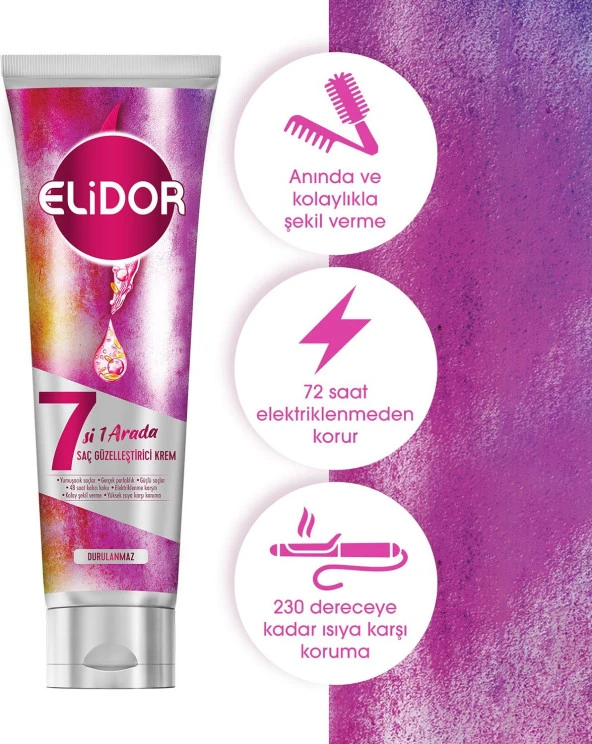 Elidor 7 Si 1 Arada Saç Güzelleştiren Bakım Kremi 150 ml X2 - Resim 5