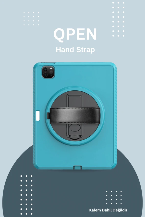 Qpen iPad Pro 11 inç (2018)  Uyumlu Hand Strap Tablet Kılıfı - 3