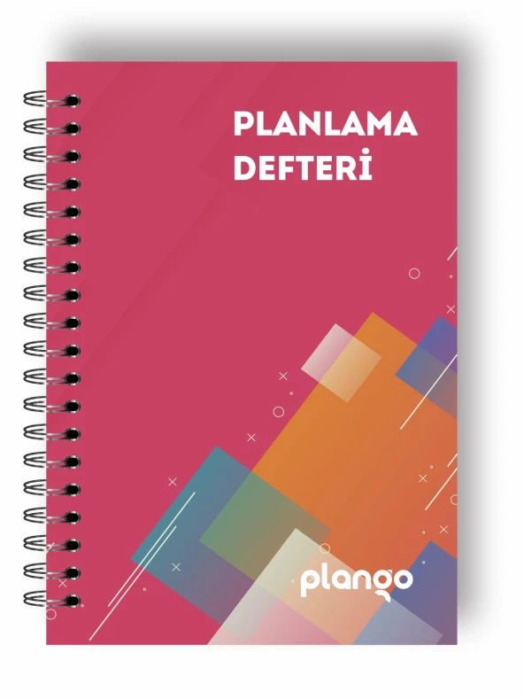 Kırmızı Kareler Günlük Planlayıcı Defter - Ders Çalışma Planlayıcı Defteri - Planlama Defteri