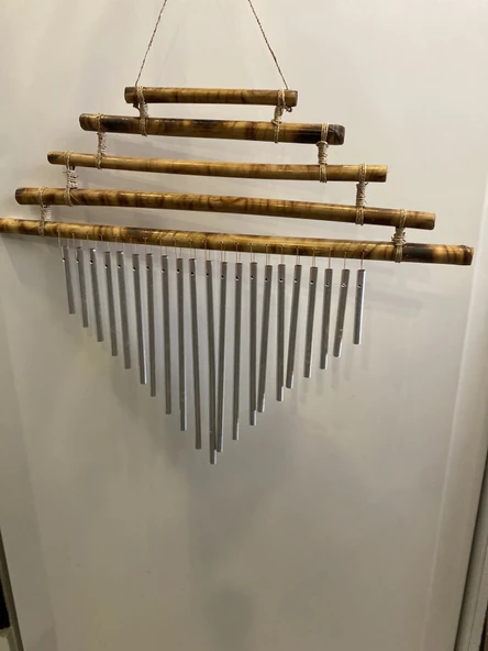 Deprem Zili Rüzgar Çanı Feng Sui Bambu - Resim 10