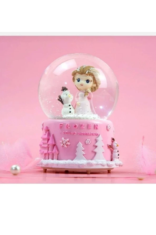 12 cm Elsa  Frozen Işıklı Müzikli  Kar Küresi