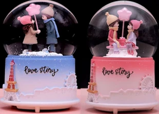 Aşk Hikayesi Kar Küresi Orta Boy ürün görseli 1