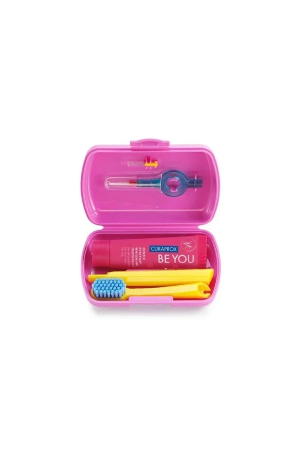 Curaprox Diş Bakım Travel Set Pembe