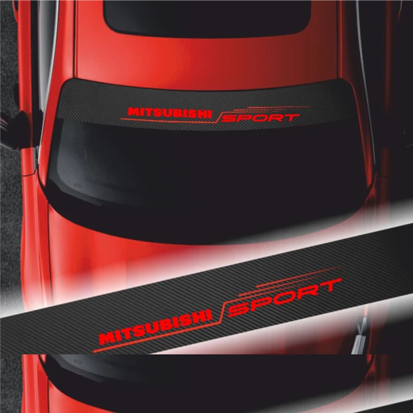 Mitsubishi Outlander İçin Oto Ön Cam Karbon Sticker 100 x 20 cm - 1