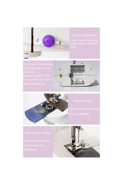 Dikiş Makinesi Sew Whiz Elektrikli Veya Pille Çalışabilen Çift Kademeli Işıklı Mini - 6