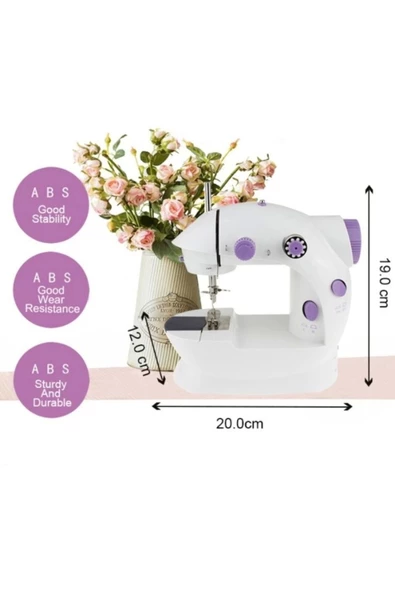 Dikiş Makinesi Sew Whiz Elektrikli Veya Pille Çalışabilen Çift Kademeli Işıklı Mini - 5