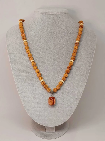 Japer Taşlı Rudraksha Tohum Kolye Dolama Bileklik 8mm (49726) - 4