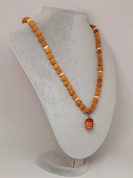 Japer Taşlı Rudraksha Tohum Kolye Dolama Bileklik 8mm (49726) - 2