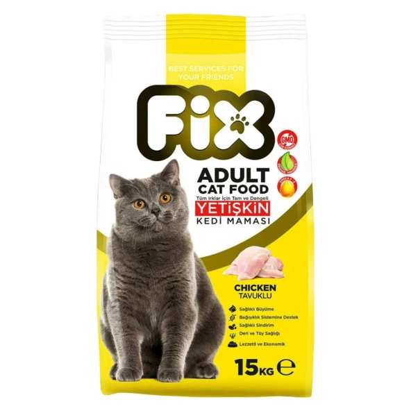 Fix Tavuk Etli Yetişkin Kedi Maması 15 Kg