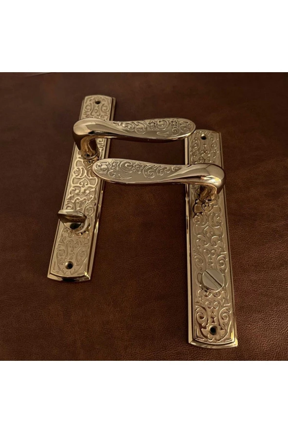 Özen Handles İmza Titanyum ZK19 Zamak Aynalı Wc Banyo Kapı Kolu Sol Basar 1 Takım
