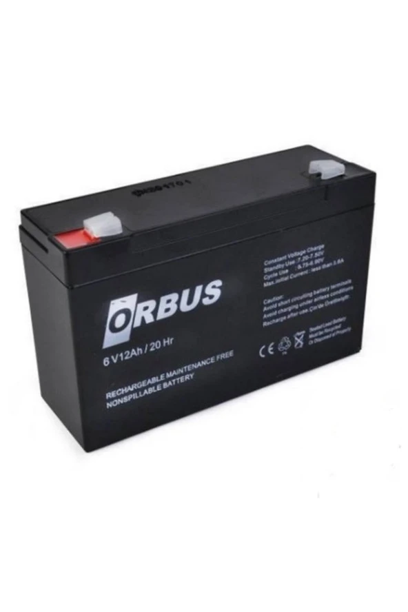 Orbus 6 Volt 12 Amper Jeep Motor Oyuncak Araç Araba Aküsü 6V 12Ah Kuru Akü