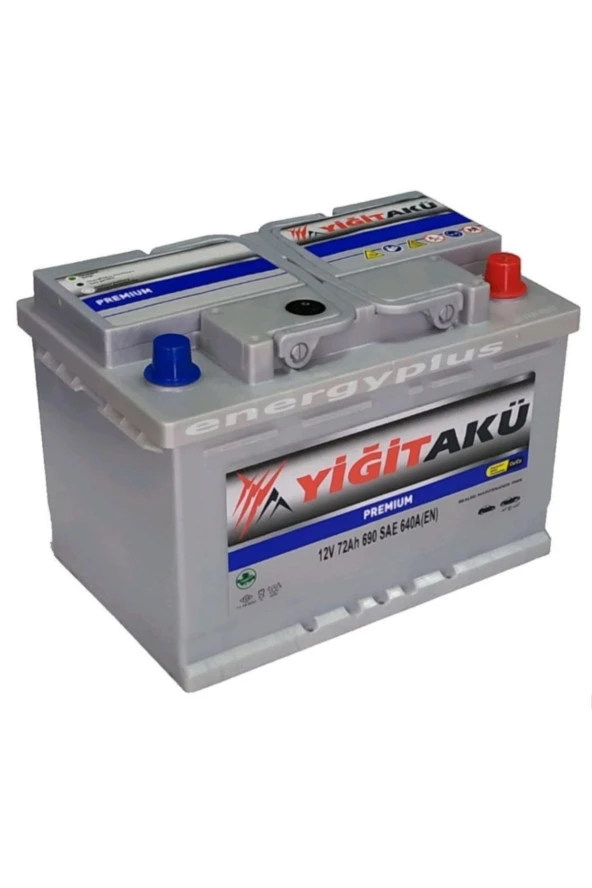 Yiğit 12 V 72 Ah 75 Ah Amper Ebatında Akü - 2
