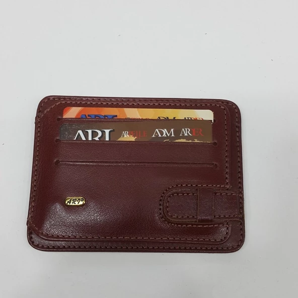 Siyah-Taba-Kahve-Kırmızı Renkte Yatay Model Hakiki Deri Kemerli Kartlık - 6