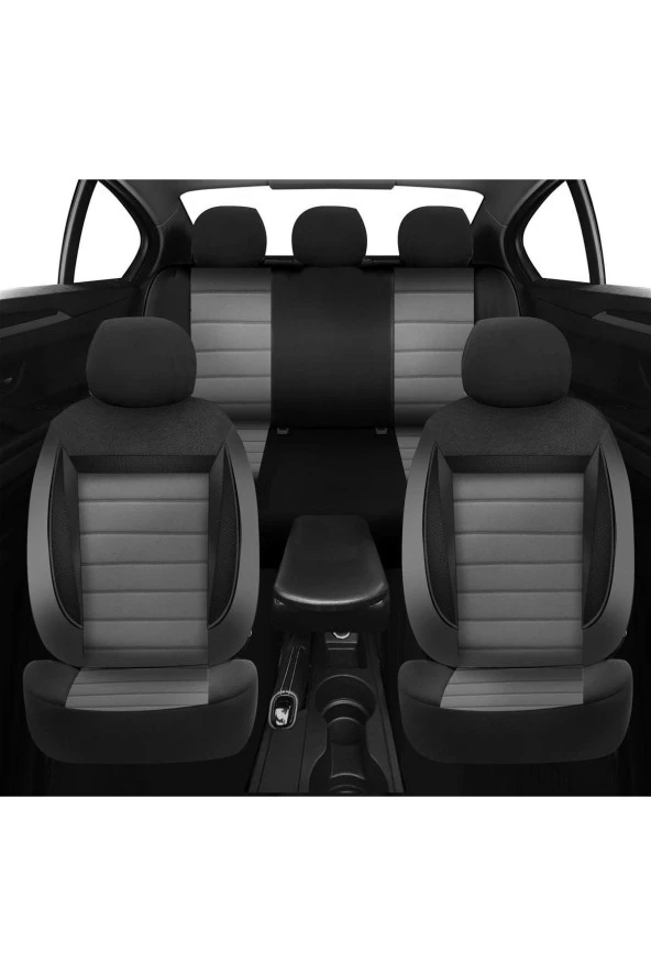 NiCe Shop Opel Mokka Uyumlu Koltuk Kılıfı Enigma Serisi - Gri - Resim 2