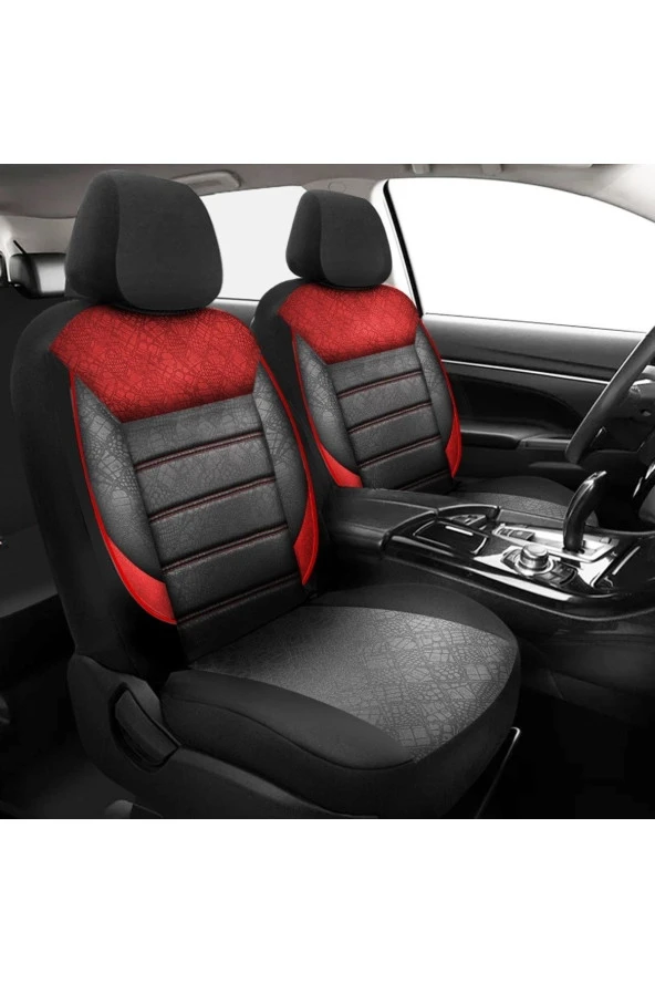 NiCe Shop Renault R19 Uyumlu Koltuk Kılıfı Scorpion - Kırmızı