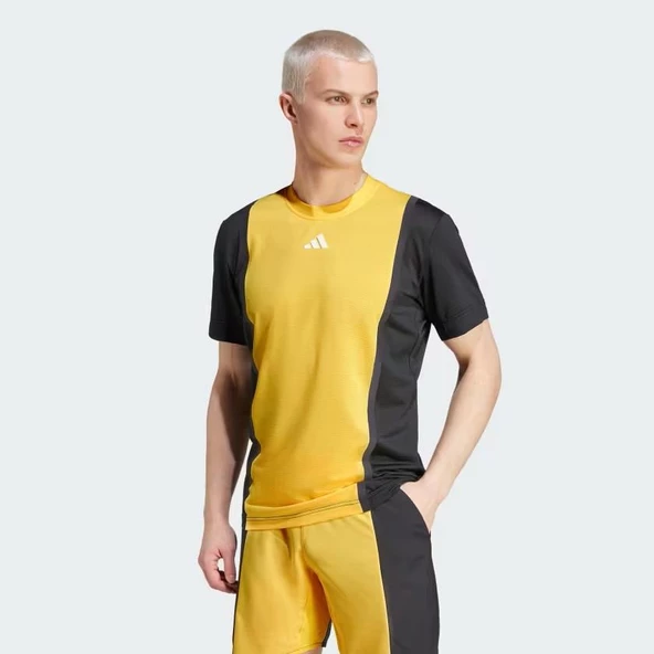 Adidas IS8972 Tennis Heat.Rdy Pro Freelift 3d Rib Erkek Sarı Tişört