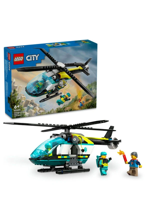 ® City Acil Kurtarma Helikopteri 60405 -  Yaratıcı Oyuncak Yapım Seti (226 Parça)