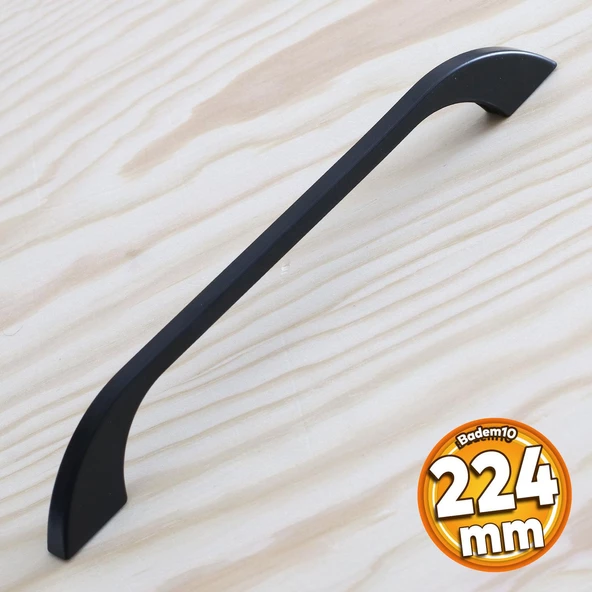 Ezgi Kulpu 224 Mm Siyah Metal Mutfak Mobilya Kapak Çekmece Dolap Dolabı Kulpları Kulbu 22.4 Cm