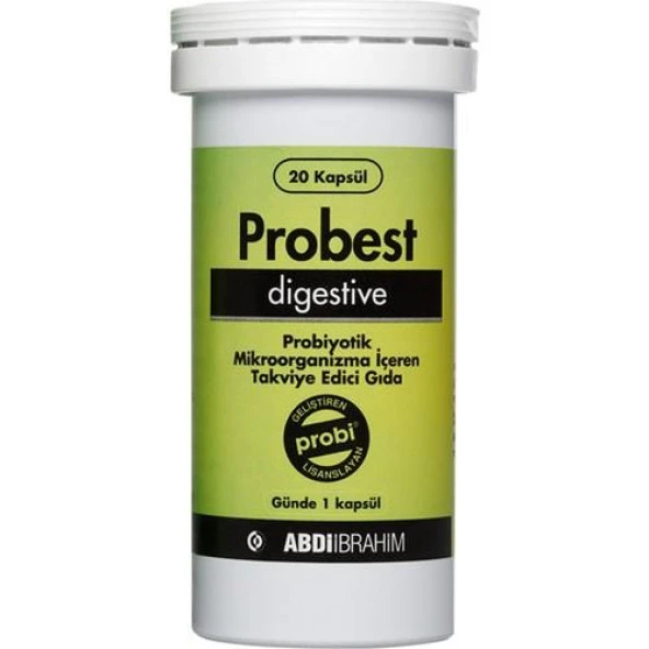 Abdi İbrahim Probest Probiyotik Digestive 20 Kapsül YEŞİL - 3