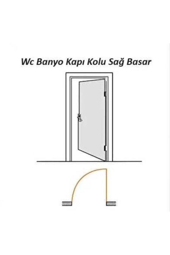 Trim Mat Siyah Lüx Aynalı Wc Banyo Kapı Kolu Sağ Basar 2 Takım - Resim 6