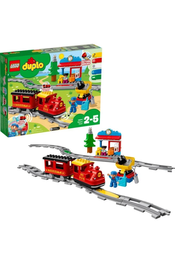 ® DUPLO® Buharlı Tren 10874 - Çocuklar için Oyuncak Yapım Seti (59 Parça)