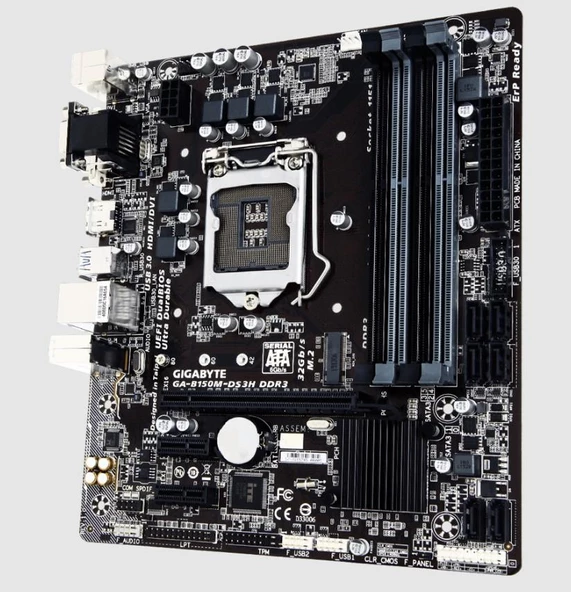 GIGABYTE B150M-DS3H-DDR3 1866MHz M2 Anakart - 3