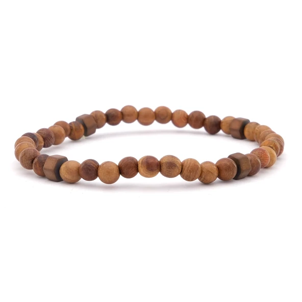 Kahverengi Ahşap Doğal Taş Erkek Bileklik EBLK-380 ürün görseli