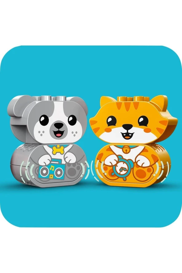 ® DUPLO® Sesli İlk Yavru Köpeğim ve Yavru Kedim 10977 -Evcil Hayvan Oyuncak Yapım Seti(22 Parça) - 5