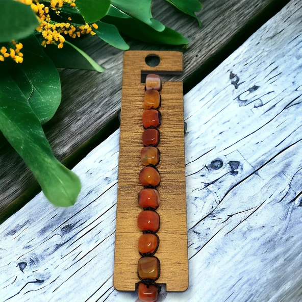 Doğal Taşlı Unisex Kadın/Erkek Bileklik - Resim 3