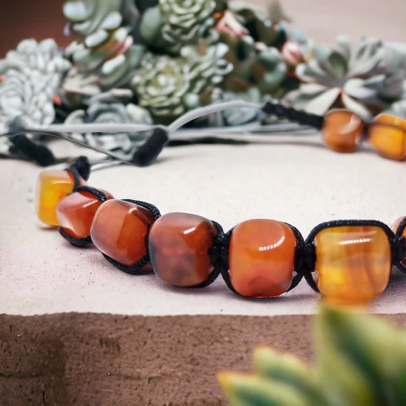 Doğal Taşlı Unisex Kadın/Erkek Bileklik - Resim 2