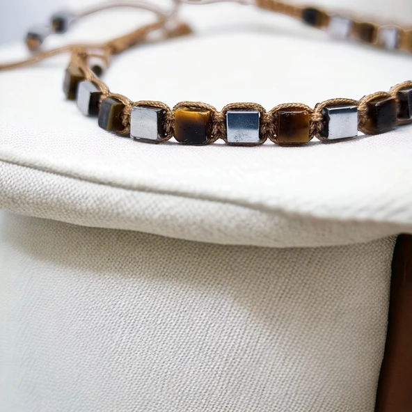 Doğal Taşlı Unisex Kadın/Erkek Bileklik - Resim 2