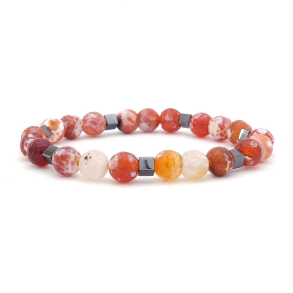 Kahverengi Akik Doğal Taş Erkek Bileklik EBLK-390 ürün görseli