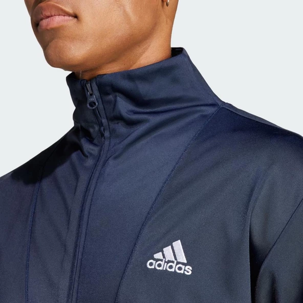 Adidas IR8205 Small Logo Tricot Track Suit Erkek Siyah Eşofman Takımı - 4