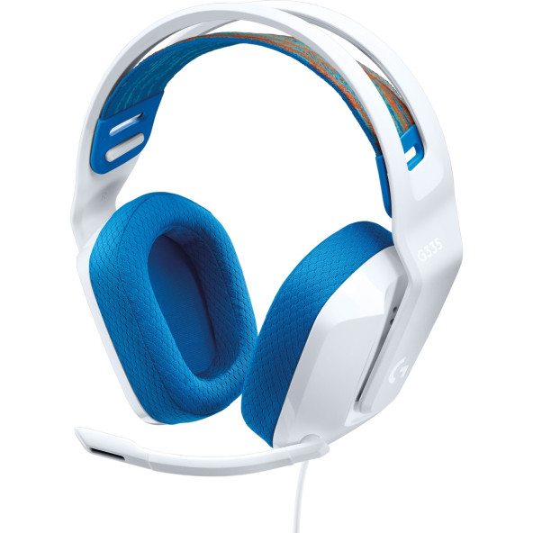 Logitech G335 Beyaz Kablolu Mikrofonlu Kulak Üstü Oyuncu Kulaklığı