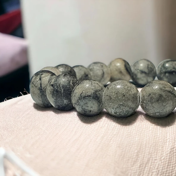 Doğal Taşlı Unisex Kadın/Erkek Esnek Bileklik - 4