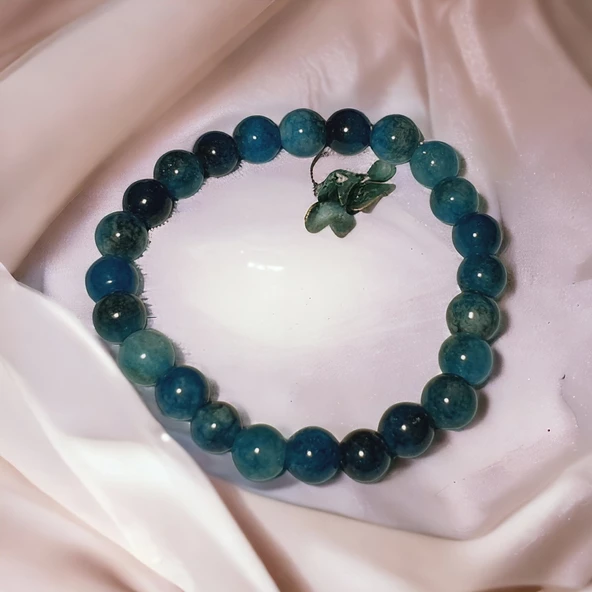 Doğal Taşlı Unisex Kadın/Erkek Esnek Bileklik - Resim 2