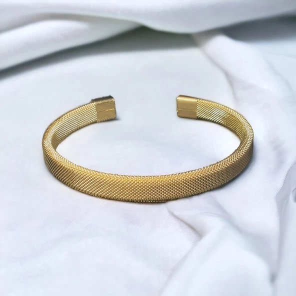 Unisex Kadın/Erkek Esnek Bijuteri Bileklik-Altın Rengi - 3