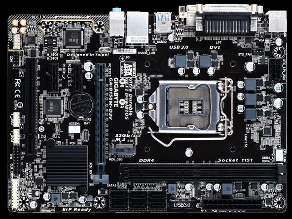 GIGABYTE B150M-D3V-DDR3 1866MHz M2 Anakart - 2