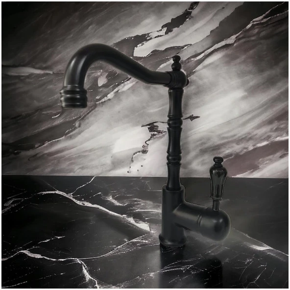 Venezia Retro Serisi Siyah Mutfak Evye Bataryası - 4