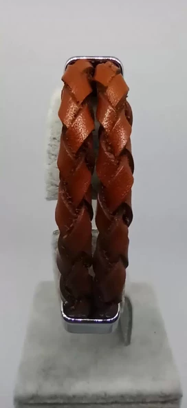 Çelik Klipsli Erkek Deri Bileklik ürün görseli