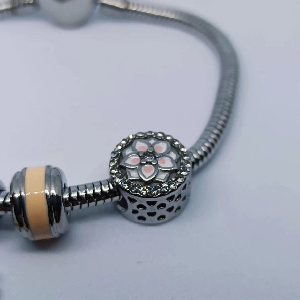 Kadın Bileklik Taşlı Çelik Pandora Bilezik Bileklik - 4
