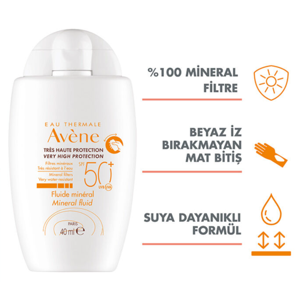 Avene Mineral Sıvı Güneş Kremi SPF 50+ 40 ml