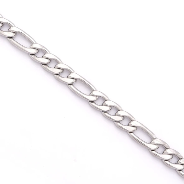 316L Çelik Figaro Erkek Zincir Bileklik EBLK-213 - Resim 4