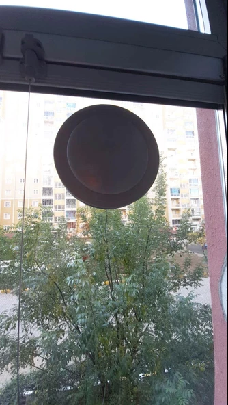 Temmenfez Isıcam Çift Cam Doğal Gaz Menfezi Açılır Kapanır Soğuk,Ses,Rüzgar Girmez RENK GRİ .Alüminyum Özel Sıvama Delik Çapı 160 mm - 5