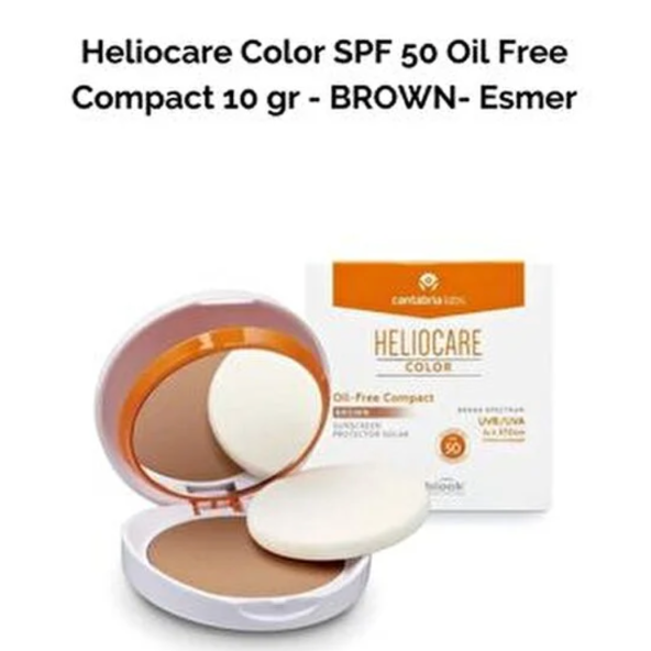 Heliocare Güneş Kremi Compact Yağsız Esmer Ten Brown SPF50