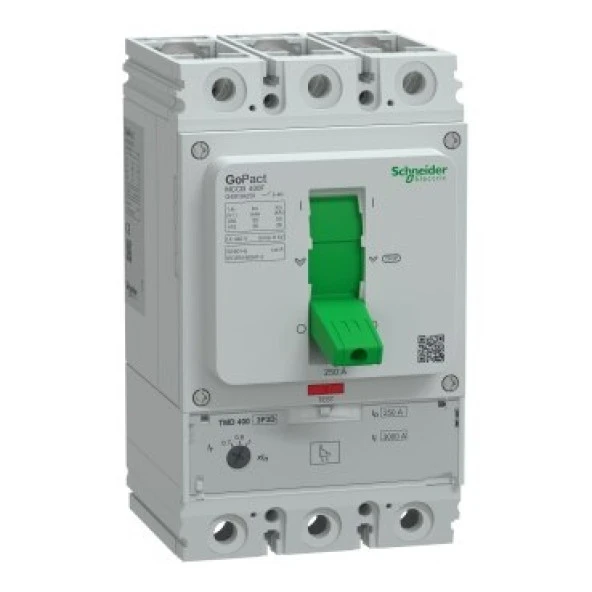 Schneider Electric GoPact Şalter 400, 3P3D 36kA AC 250A  TMD  Ayar Sahalı - G40F3A250