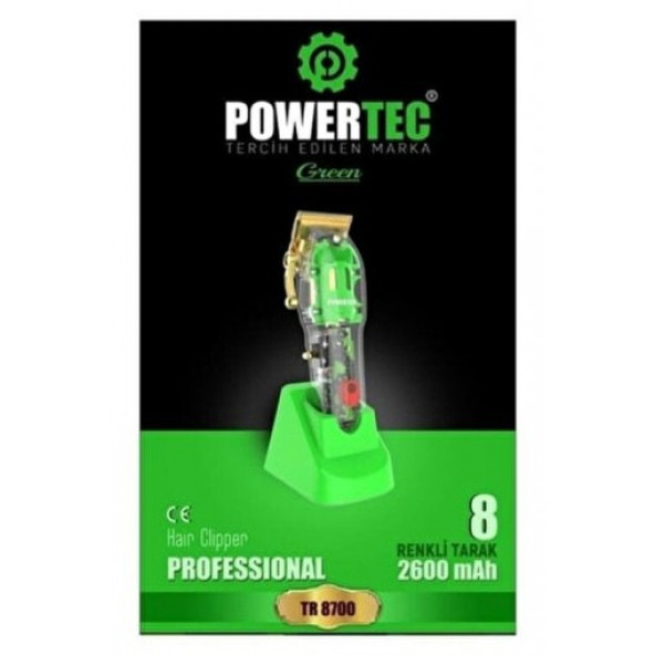 Powertec TR-8700 Yeşil Sakal ve Saç Kesme Makinesi