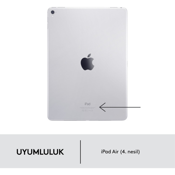 Logitech Slim Folio Touch iPad Air 10.9 inç 4. Nesil ile Uyumlu Klavyeli Kılıf - Koyu Gri - 3