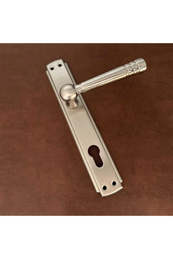 Osmanlı Topkapı Handles Saten Aynalı Yale Çelik Kapı Kolu 1 Takım ürün görseli