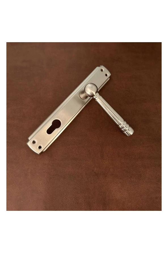 Osmanlı Topkapı Handles Saten Aynalı Yale Çelik Kapı Kolu 1 Takım - Resim 3